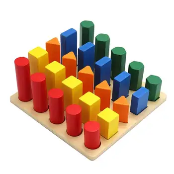 

Colorful Wooden Geometric Blocks Shape Pairing Matching Game Education Kids Toy Intelligence Developmental Toys gift for kids