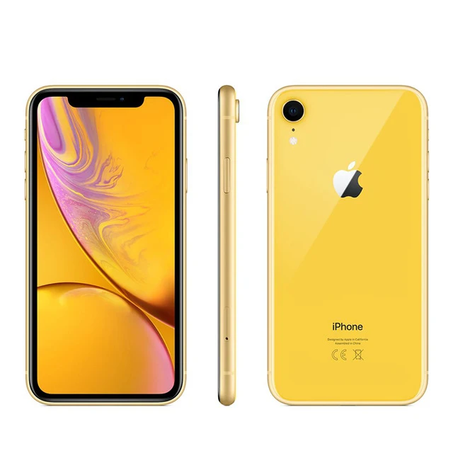 Цвет: желтый Apple iPhone XR 6," жидкий retina полностью lcd 64 Гб/128 ГБ/256 ГБ rom 4G Lte Apple гарантия f rom Франция - Цвет: Цвет: желтый