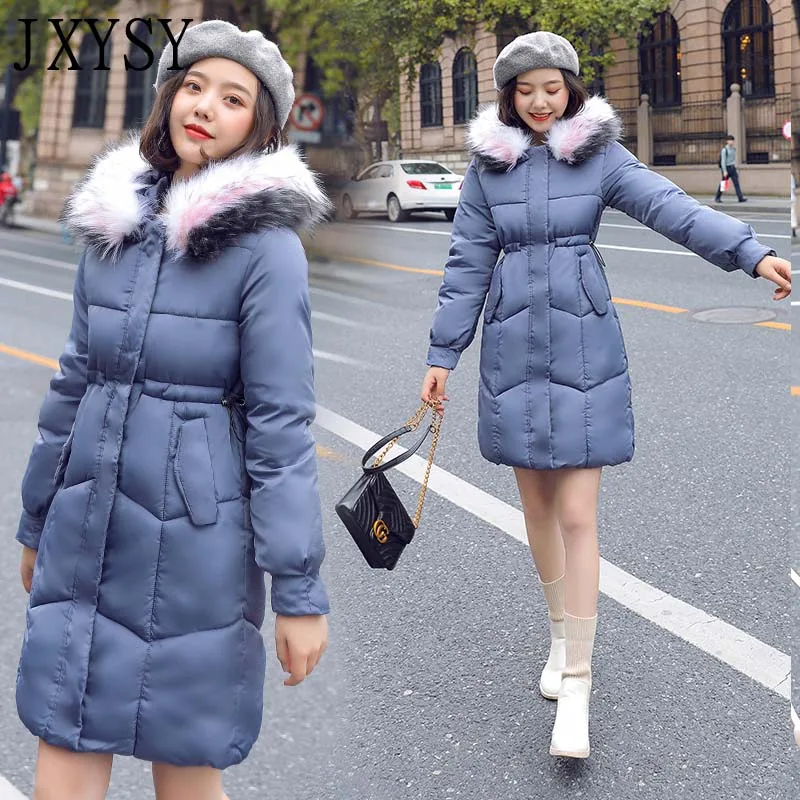 

Parka Jacket Women Winter Long Coat 2019 Casual Hooded Big Fur Collar Thick Warm Ladies Outerwear Female Winter Jacket Plus Size