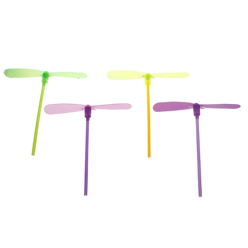 

Led Flash Plastic Bamboo Dragonfly Propeller Kids Outdoor Hand Push Gifts Toy