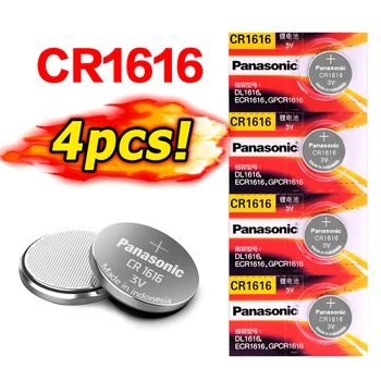 

4Pcs/Lot Panasonic 100% Original CR1616 Button Cell Battery For Watch Car Remote Key cr 1616 ECR1616 GPCR1616 3v Lithium Battery
