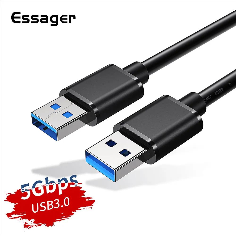 Essager USB к USB кабель-удлинитель Тип A папа-папа USB 3,0 удлинитель для радиатора жесткого диска Webcom USB3.0 кабель-удлинитель