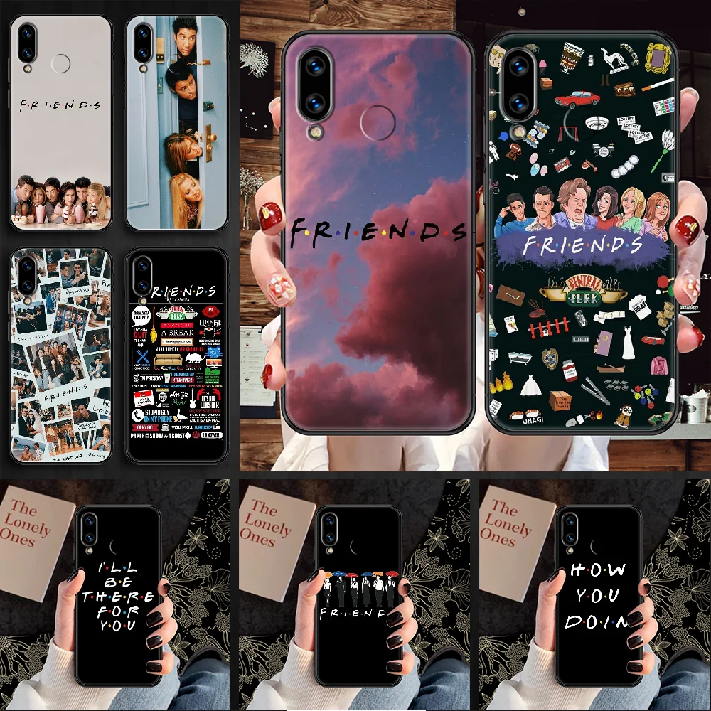 Чехол для телефона Friends TV Huawei Honor 6 7 8 9 10 10i 20 A C X Lite Pro Play черный 3D prime trend силиконовый