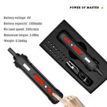 

Mini Electric Screwdriver Cordless Screw Driver Power Tool with LED Light + 19pcs Screwdriver Bits