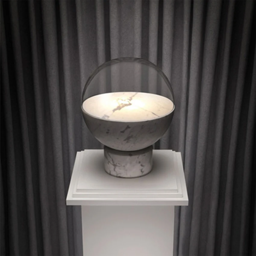 Постмодерн светодиодный светильник из мраморного стекла освещение американский