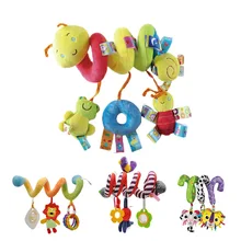 Hochet en Spirale Suspendu pour Bébé Nouveau Né de 0 à 12 Mois, Poussette en Forme d'Animaux Mignons, Jouet Éducatif, Mobile, pour Berceau, Nouveau
