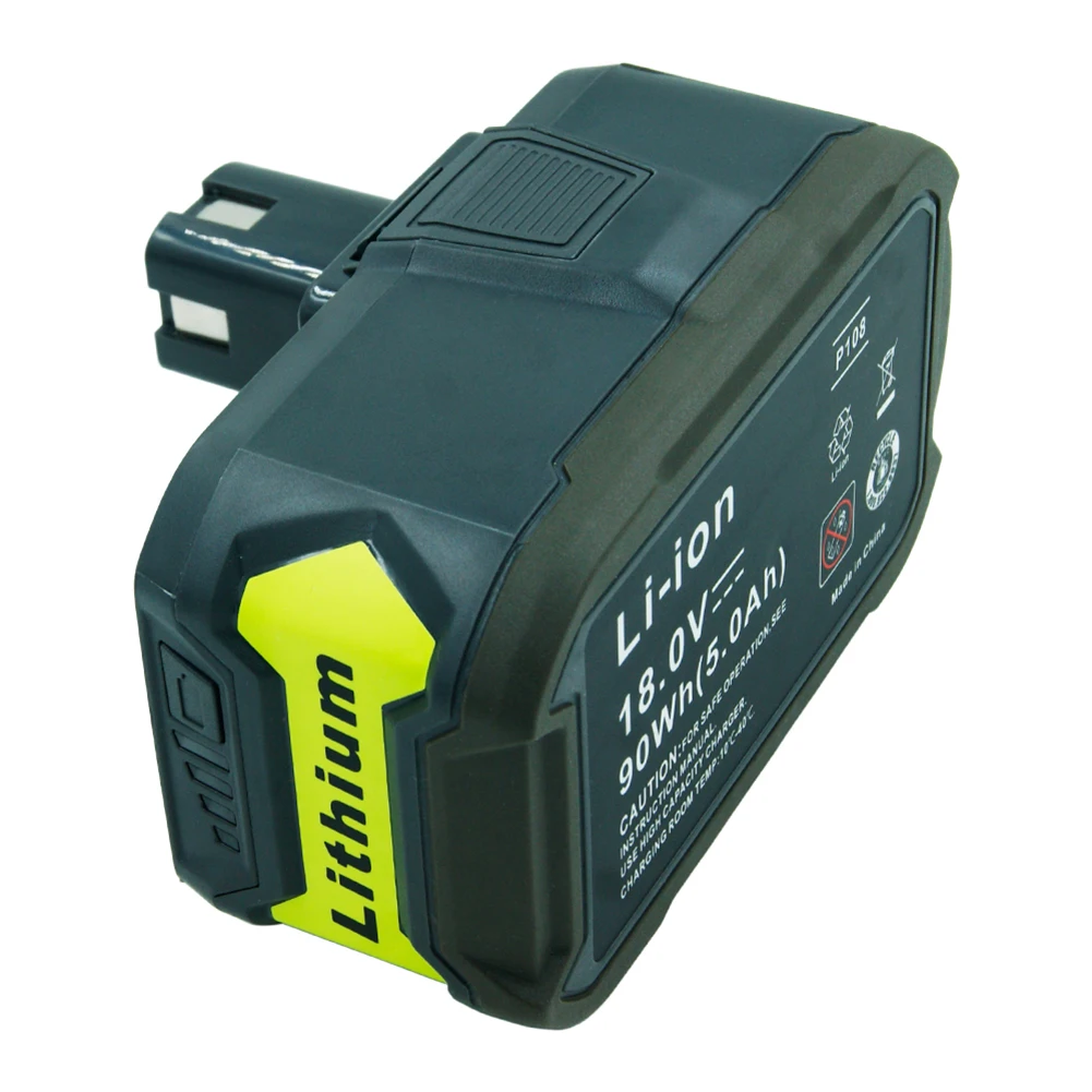 2X сменная батарея для Ryobi 18 в 5000 мАч P108 RB18L50 RB18L40 литий-ионная аккумуляторная батарея электроинструмент батарея Ryobi ONE