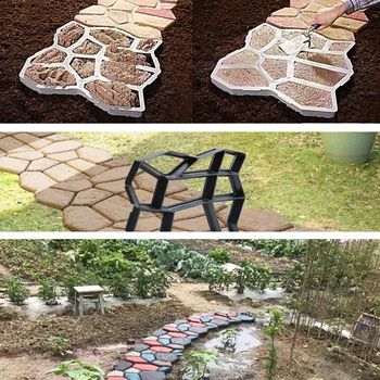 

1Pc DIY Path Making Mold Manually Personality Lightweight Unique Garden Paving Mould Plastic Floor Mold