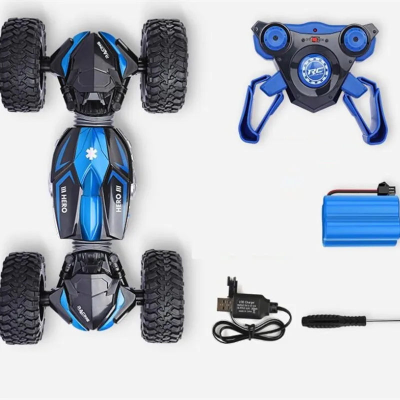 Новинка 2,4 г 4WD привод Bigfoot твист Альпинизм дистанционное управление RC автомобиль трюк двухсторонняя деформация автомобиль 45 градусов альпинизм