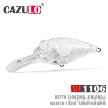 

Fishing Accessories Lure Crankbait Iscas Artificiais Diy Blank Unpainted Lures Weights 14.5g Floating Pesca Wobblers Pike Leurre