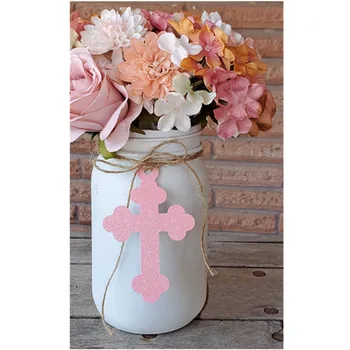 

Cusntom Girl Baptism Decorations Baptism Gift Tags Rustic Baby Girl Christening Cross Centerpiece Baby Shower Favor Tags