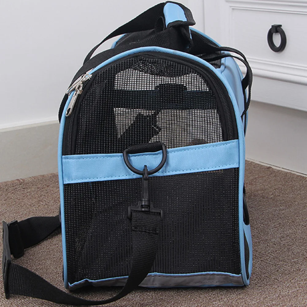 Portable Foldable Dog Cat Carrier Breathable Mesh Travel Cage Crossbody Tote Bag