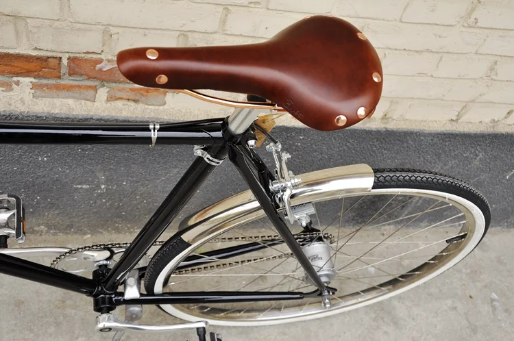 Description Picture 3 of item700c 24/26 Inch Retro Bike Stainless Steel Fender City Road Bicycle Fixed Gear Bike Fender Front Rear Silver