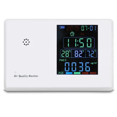 

Formaldehyde detector|PM2.5 particle detector thermometer and hygrometer|clock alarm clock|co2 TVOC carbon dioxide detection