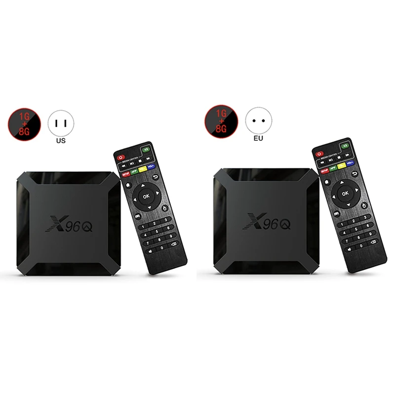 

X96Q Android 10.0 TV Box Allwinner H313 Quad Core 4K Smart Media Player 1GB+8GB for Netflix Youtube Set Top Box