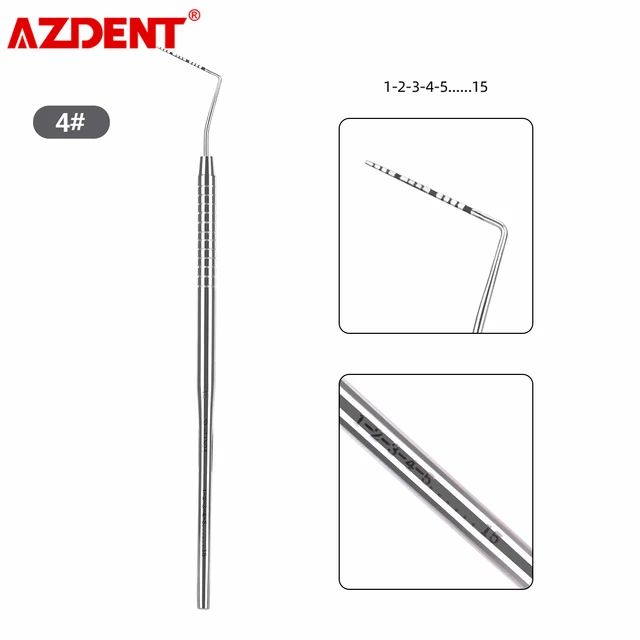 Sonda Odontológica Con Cala, Instrumento De Acero Inoxidable, Equipo De Endodoncia, 1/2/3/4/5
