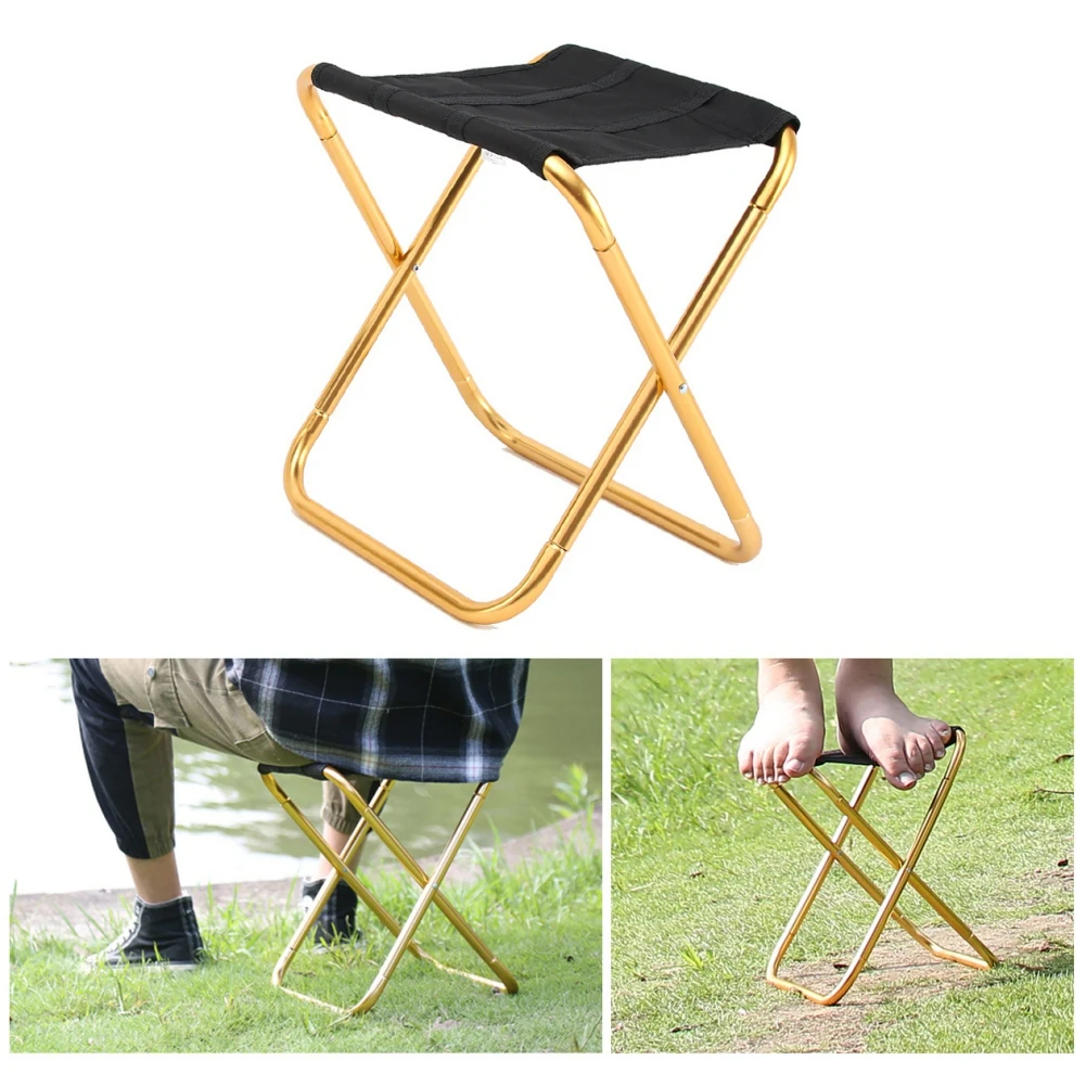

Portable Fishing Chair Outdoor Aluminum Alloy Foldable Fishing Chair Ultra Light Weight Folding for Camping Picnic