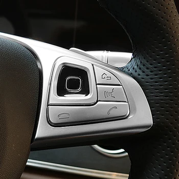 Car Steering Wheel Buttons Knob Trim Cover Sticker Auto Interior Accessories Styling For Mercedes Benz E Class W213 Button Frame 1