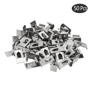 Kaufen 50Pcs Frühling Drehen Clips Haken Siver Ton Bild Foto Rahmen Metall Frühling Drehen Clip Aufhänger Auch Arbeit Für 3D Drucker Bett Inhaber