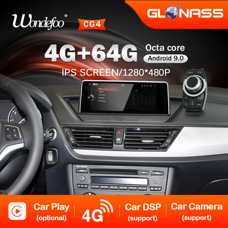 Discount Android 9.0/7.1 64G IPS 2 DIN Auto GPS Radio for BMW X1 E84 2009-2015 CIC system Navigation Glonass Original Steer wheel no DVD 0