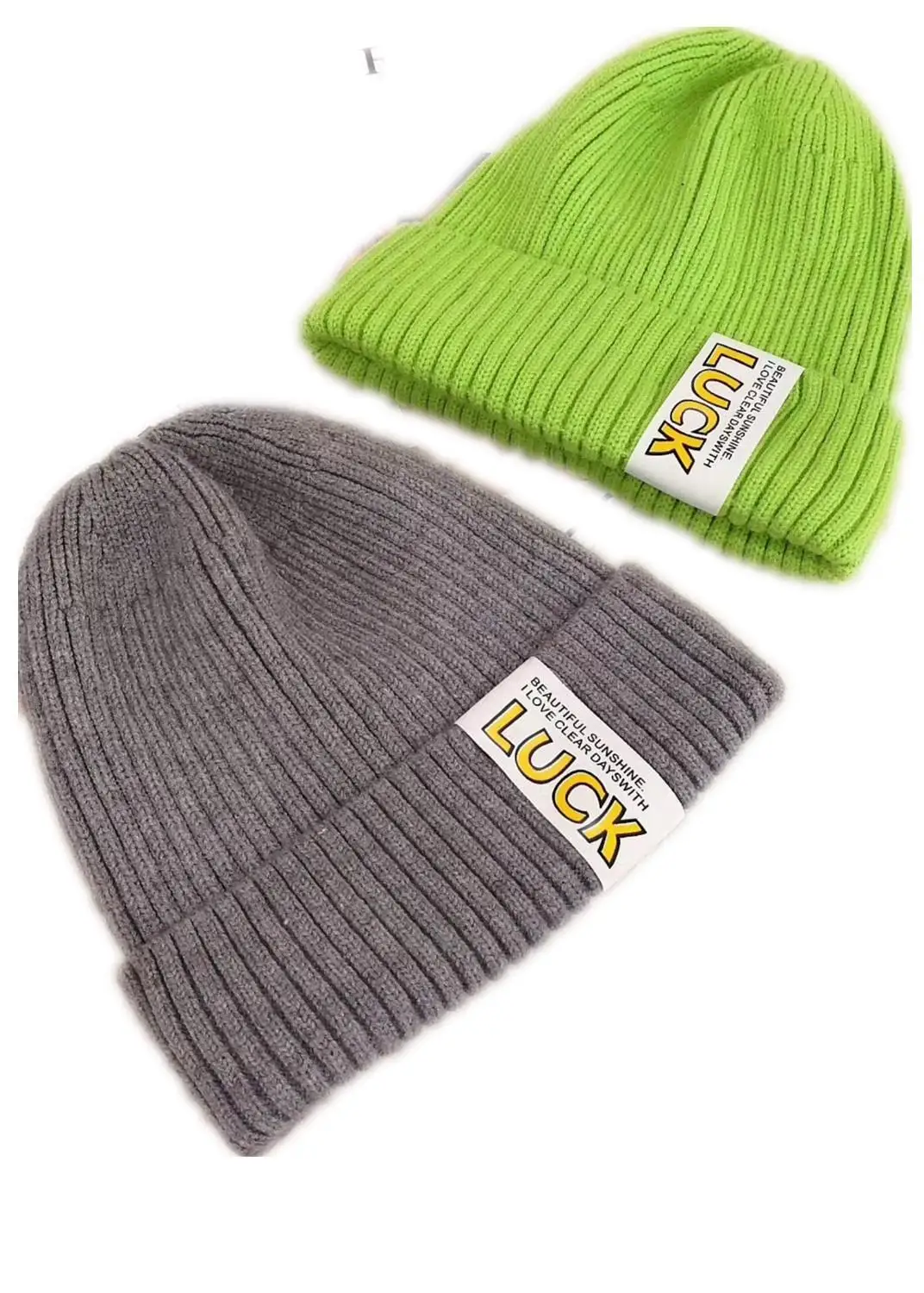 Wanita Solid Berusuk Beanie dengan 