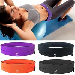 Elastic Sports Waist Bag Unisex Waterproof Double Zipper Belt Pack Phone Pouch For Running Cycling Yoga Outdoor Travel Bag R3p7