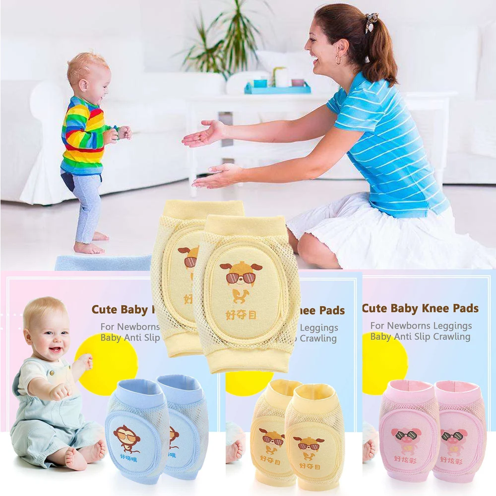 Baby Soft Mesh Anti-slip Elbow Protector Crawling Knee Pad Infant Toddler Safety