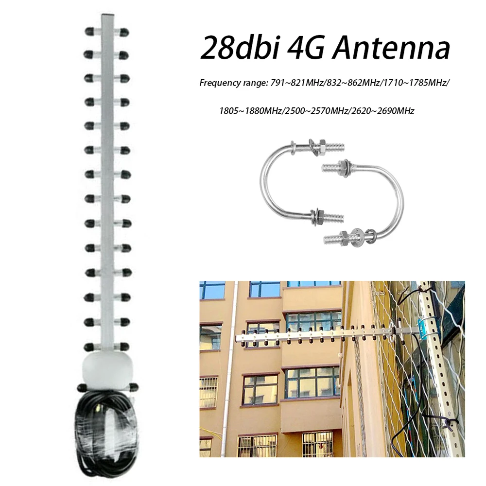 4G 28dBi SMA усилитель сигнала WIFI беспроводной направленный компьютерный кабель