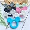 1pcs BPA Free Mickey silicone Teether Food Grade Cartoon Teether Nursing Gift  DIY Baby Teething Teether Toy Accessories Ring 1