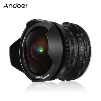 

Andoer 7.5mm F2.8 Manual Focus Fisheye Len 180 Degree Ultra Wide Angle Large Aperture for Fujifilm Mirrorless Canon EOS Camera