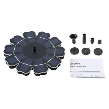 

Floating Fountain Pump Garden Decoration Petal Fountain Water Pump Solar Powered With 4pcs Different Fountain Nozzles