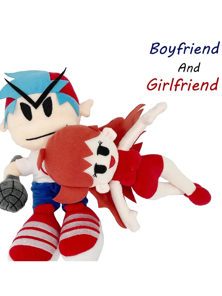 1/2pcs Friday Night Funkin Plush Toy Boyfriend Girlfriend Tank Man Sky Plushie Figure Stuffed Doll Sleeping Gift for Kids Fans