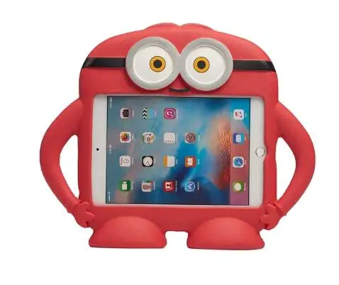Для IPad Mini 5 силиконовый мультяшный EVA противоударный детский безопасный Чехол-подставка для IPad Mini 1 2 3 Mini 4 чехол для планшета+ ручка - Цвет: Красный