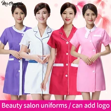 White Robe Frosted-Uniform Spa-Work Beauty Salon Experimental Summer Quality
