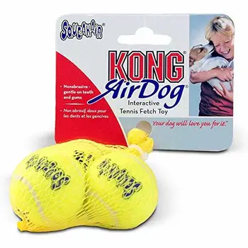 

KONG AST2 Air Dog Tennis Ball Dog Toy, Medium – Quantità 3
