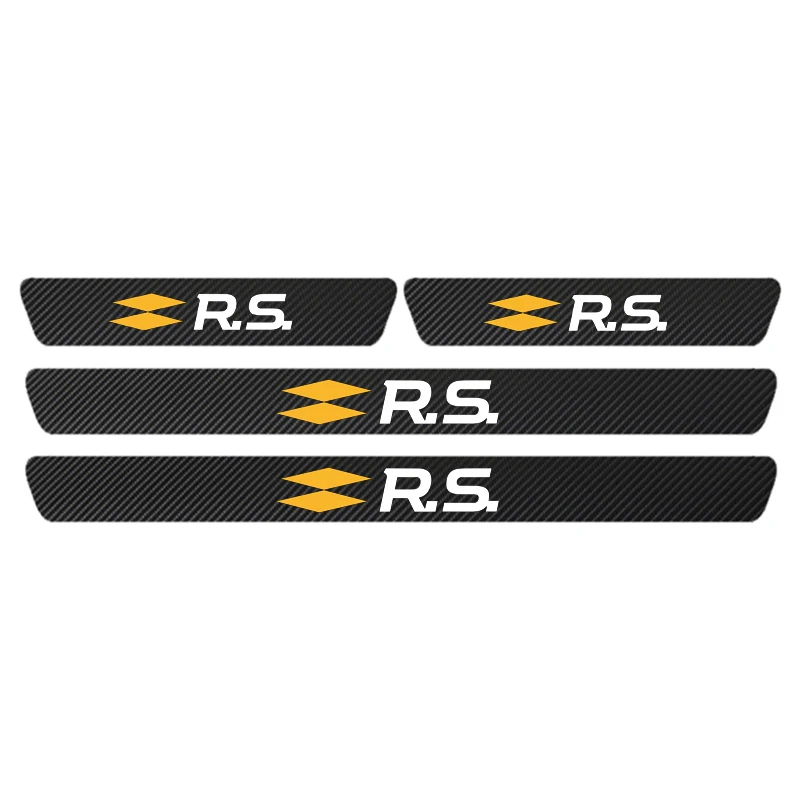 Car-Styling Carbon Fiber Vinyl Door Threshold Stickers for Renault koleos duster megane 2 logan renault clio CAPTUR Accessories