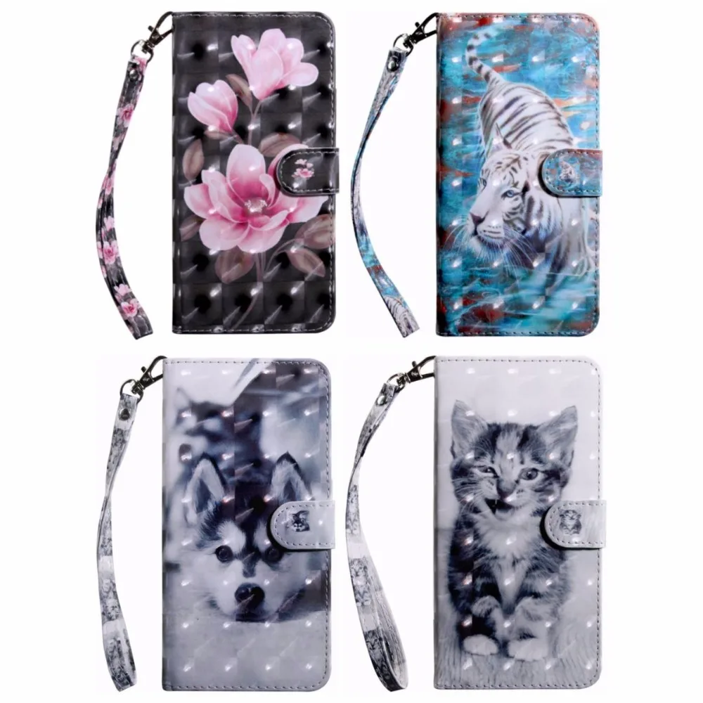 С тигром котом цветок кожаный чехол для рамки samsung J2 Pro J4 Plus J6 J3 J5 J7 A8 A9 Xcover4 G390F крышка DP29G