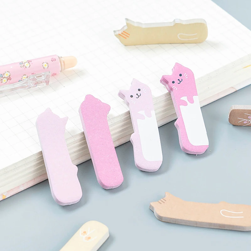 

20packs Creative Kawaii Cartoon Cat Memo Pad N Times Sticky Convenient Stickers Office Supplies Wholesale Free Shipping