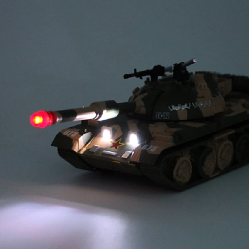 95 Тип моделирование основной боевой сплав Танк модель детская Военная игрушка звук и светильник звуковой эффект Вращения башни творческий