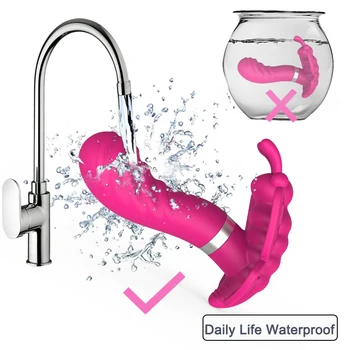 Female Wear Butterfly Dildo Vibrator for Women Silicone Heating Vibrating Egg Masturbation G Spot Adult Game Sex Toys for Woman 4