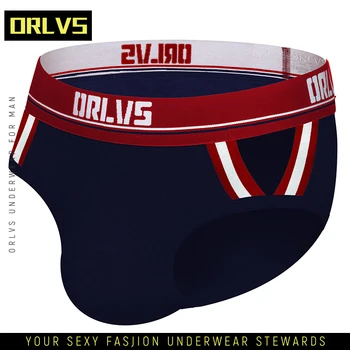 

ORLVS Sexy Gay Briefs hombre Jockstrap U Pouch Male Panties Cueca Men's Cotton Man Underpants Gay ropa OR197