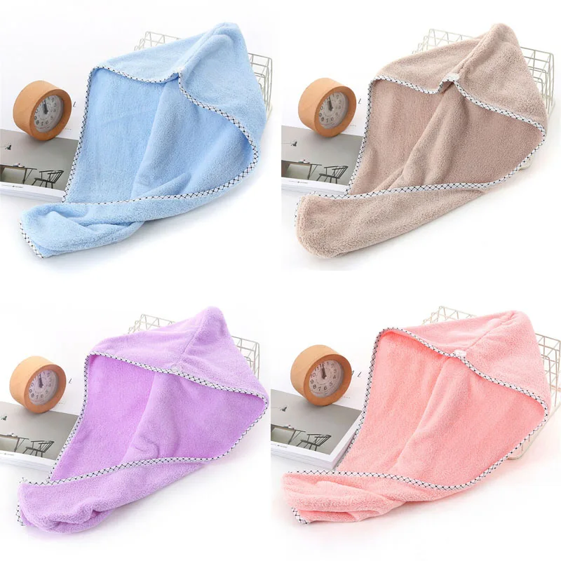 Women Rapid Drying Hair Towel Plus Thick Absorbent Shower Cap Girl Spa Bath Towel Microfiber Fast Dry Hair Hat Wrapped Towel