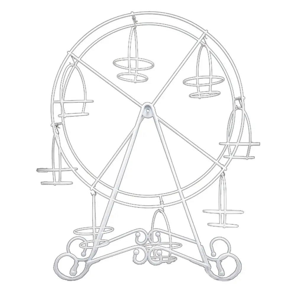 Hot !! Metal Cupcake Ferris Wheel Stand Wedding Birthday Cake Stand Holder Display Rack for Party