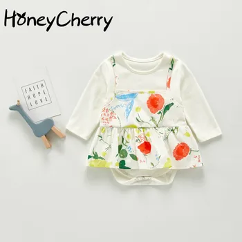 

Newborn Baby Spring and Autumn Jumpsuit Cotton Clothes Korean-Style Crawling Clothes baby girl clothes