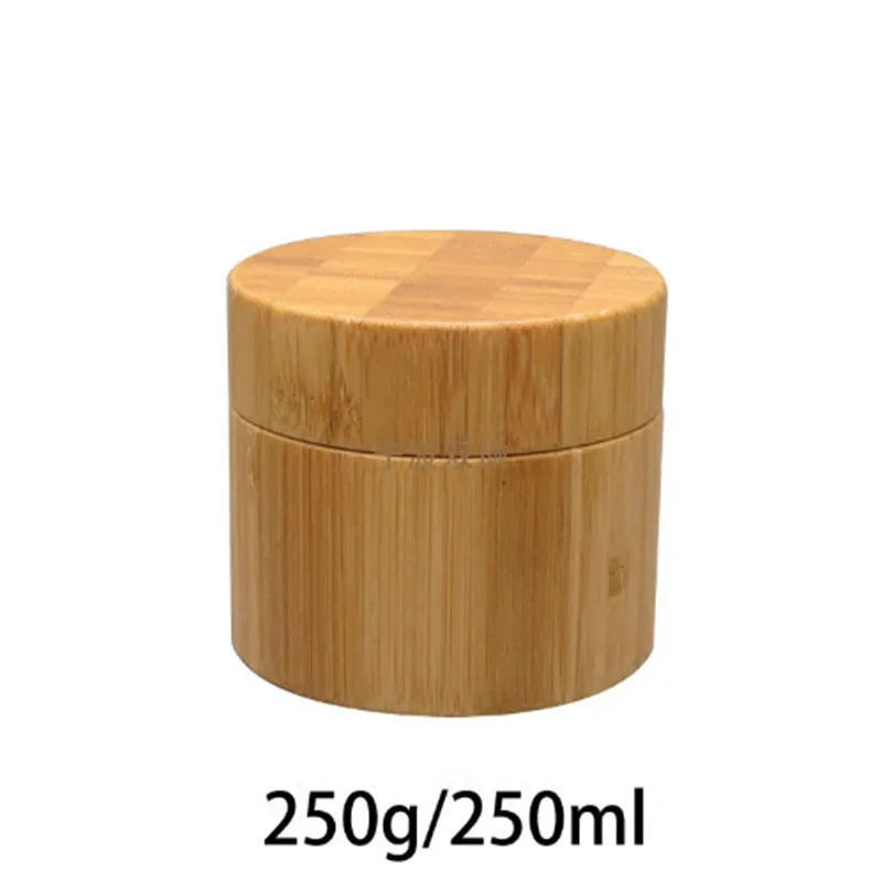 250 г Бамбуковый Контейнер пластиковая деревянная банка для крема, косметические контейнеры для крема упаковка пустой бамбуковый