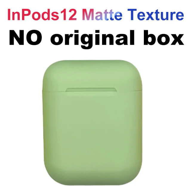 Новые беспроводные наушники Macaron i12 TWS Bluetooth 5,0 в гарнитуре сенсорный всплывающий стерео наушники для телефона HD микрофон - Цвет: i12 D green nobox