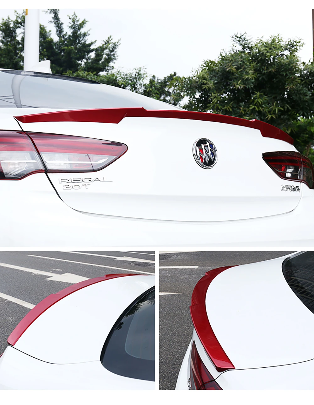 AITWATT для Buick Regal черный спойлер углеродное волокно задняя крыша белый спойлер крыло багажника губы загрузки крышка автомобиля Стайлинг