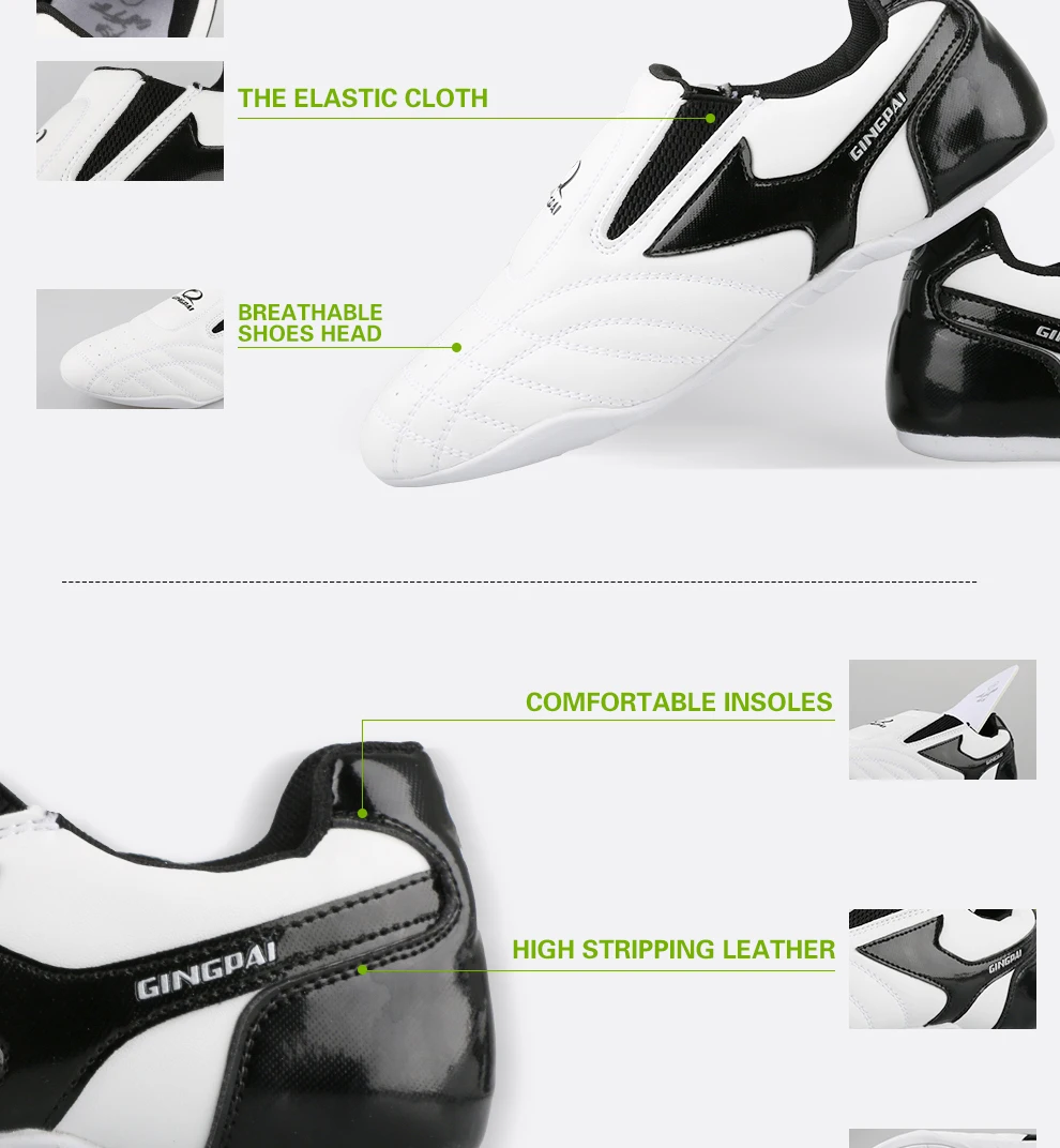 Description Picture 6 of itemGINGPAI Breathable Taekwondo Shoes White Long Martial Arts Shoes Professional Training Competition Shoes Sports Shoes