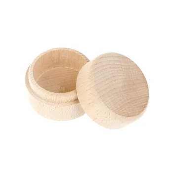 

Small Round Wooden Storage Box Handmade Jewelry Organizer Soap Crafts Case Vintage Decorative Natural Craft Jewelry Box