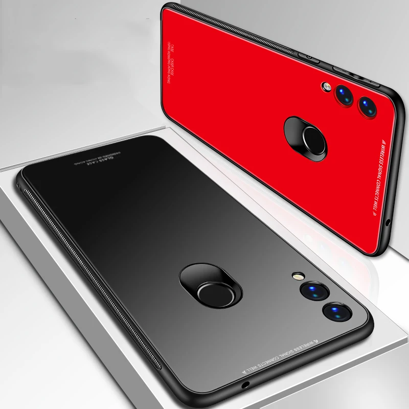 Роскошный стеклянный чехол для Honor 8S 8X 8C 8A Pro Play 7S 10i View 20, силиконовая рамка+ стеклянная крышка для huawei Y5 Y6 Y7 Y9 P30 Lite